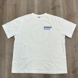 Hidden NY Classic Logo Tee T Shirt size XXL 2XL White Blue B8